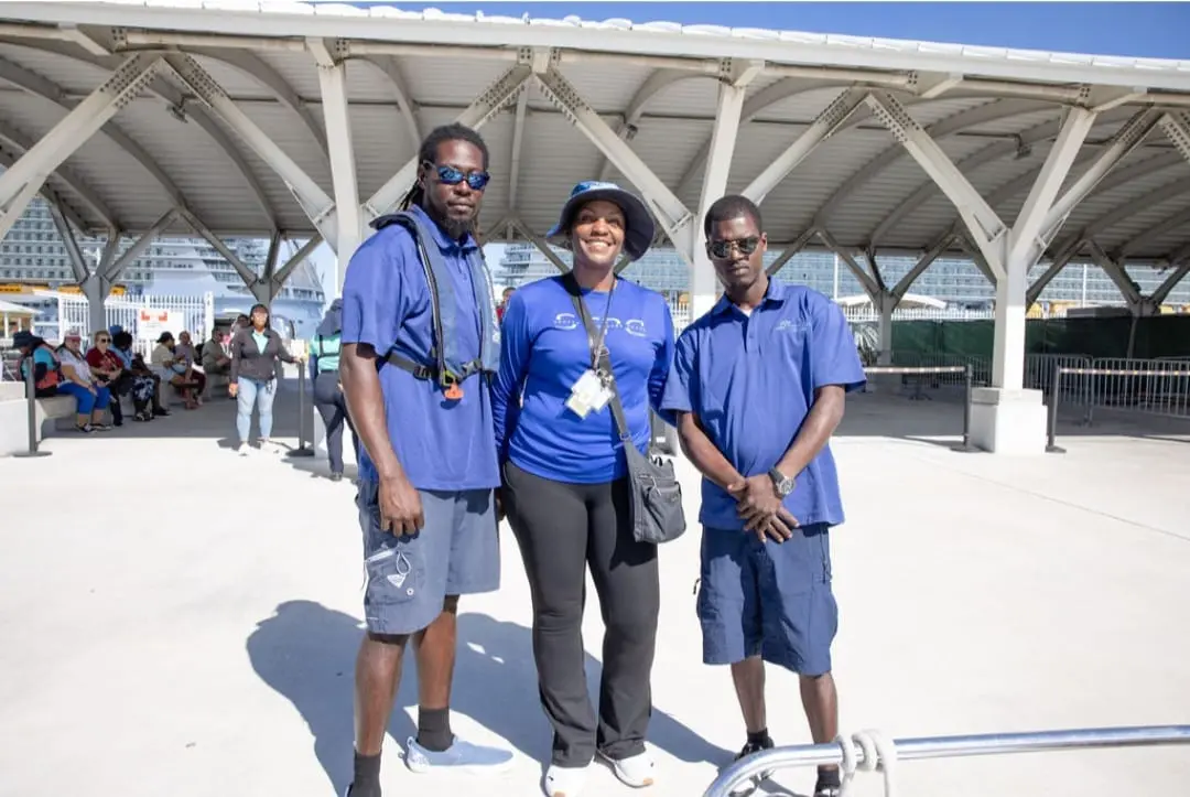Seas N' Cays crew looking after guests during a private charter aboard the catamaran